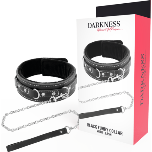 Collar de Bondage Darkness con correa acolchado y ajustable