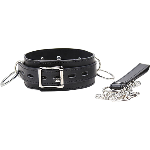 Collar de Bondage OHMAMA FETISH con Correa y Anillas