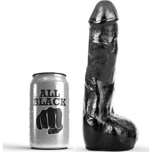 Consolador anal ALL BLACK 20 cm realista