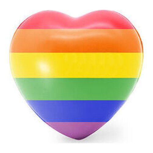 Complemento antiestrés PRIDE Corazón LGTB con diseño Rainbow