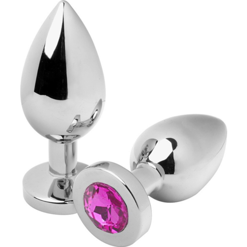 Plug Anal METAL HARD Diamond Rosa Small 5.71 cm