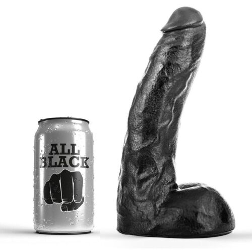 Dildo All Black 22 cm - Suave y Flexible para Placer