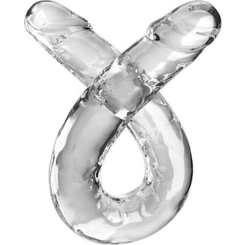 Dildo Doble KING COCK Clear Double Trouble de 46 cm