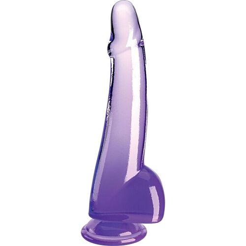 Dildo KING COCK Clear 19 cm con testículos y base de ventosa