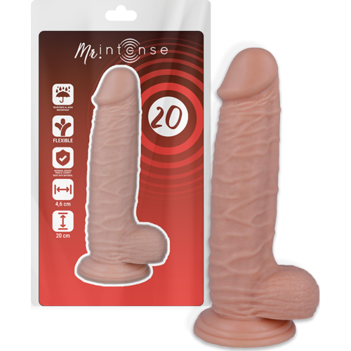 Dildo MR. INTENSE 20 cm con ventosa para uso sin manos