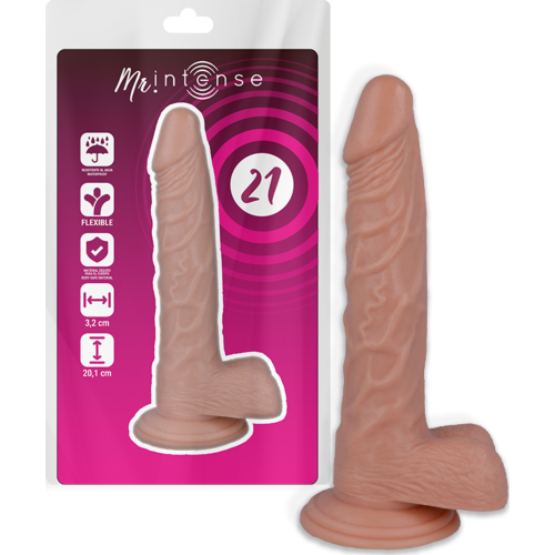 Dildo MR. INTENSE 21 cm con ventosa y tacto realista