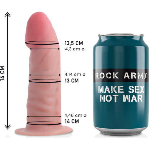Dildo Rock Army Tiger 14 cm - Doble Densidad