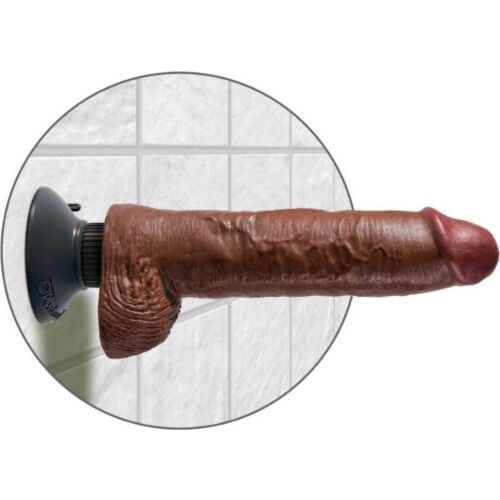 Dildo vibrador King Cock realista con testículos
