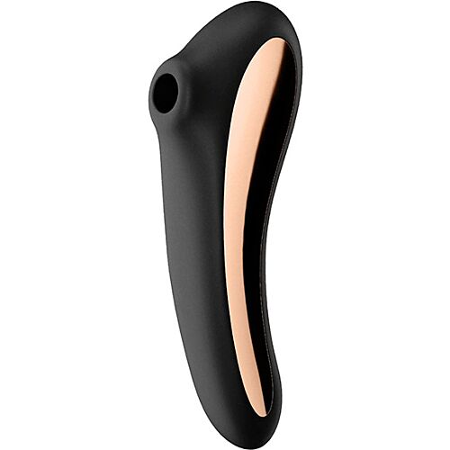 Estimulador Clítoris Dual Kiss Satisfyer - Negro