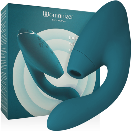 Succionador Womanizer Duo 2 con doble estimulación.