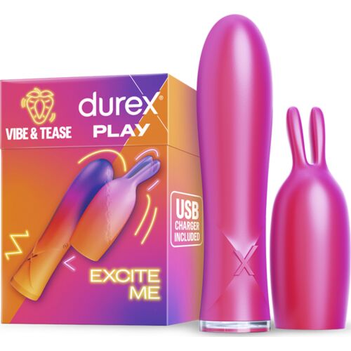 Vibrador Rabbit DUREX Vibe & Tease con Punta Estimuladora