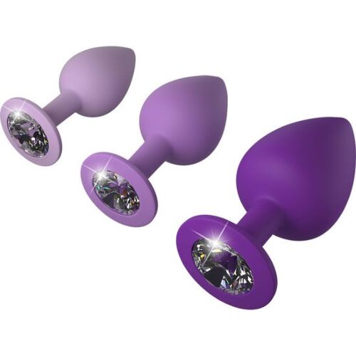 Plugs Fantasy For Her Violet Set - Conjunto de 3 tamaños