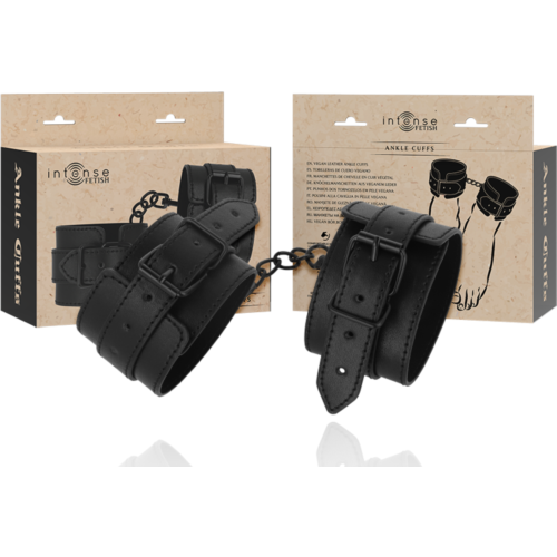 Tobilleras de Bondage INTENSE FETISH de Cuero Vegano