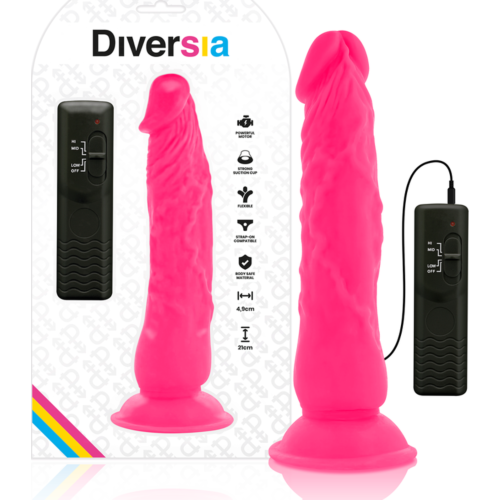 Dildo Realístico Diversia 21 cm con Vibración y Control Remoto