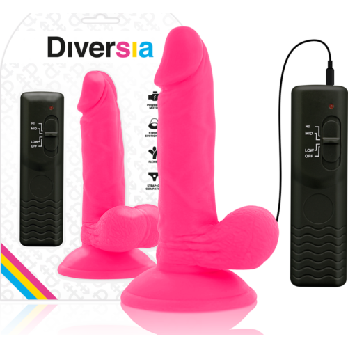 Dildo Realístico Diversia 17 cm con Vibración y Flexibilidad