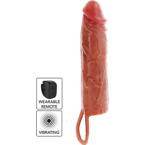 Funda Pene Get Real Hydrated Skin con Vibración de 20 cm