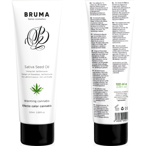 Lubricante BRUMA Gel Deslizante Efecto Calor Sabor Cannabis