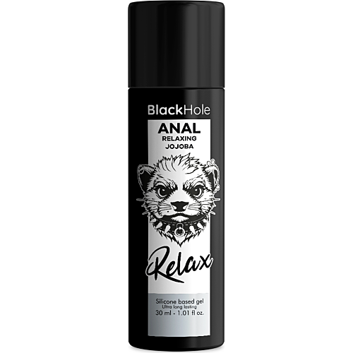 Lubricante anal relajante Black Hole con jojoba de base silicona