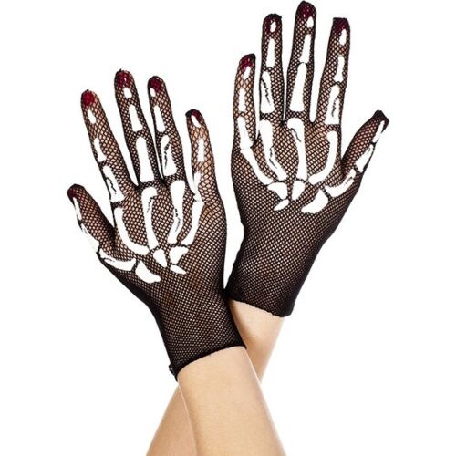 Guantes Music Legs con Dibujo de Esqueleto