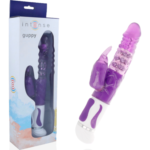 Vibrador Rabbit INTENSE FUN Guppy con rotación ajustable