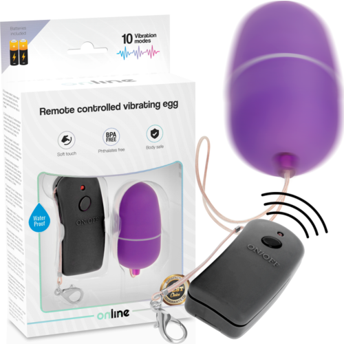 Huevo vibrador ONLINE con control remoto y 10 modos de vibración