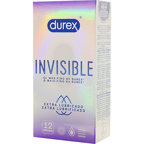 Preservativos Durex Invisible Extra Lubricado 12 unidades