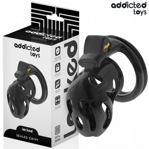 Jaula de Castidad ADDICTED TOYS LOCKED - 8 cm con Anillos Ajustables