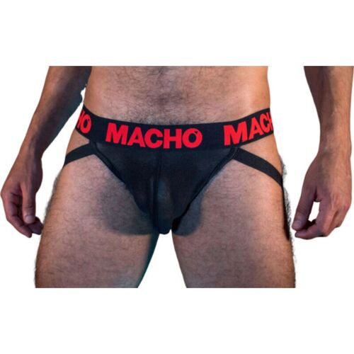 Jockstrap MACHO MX26X2 semitransparente con soporte