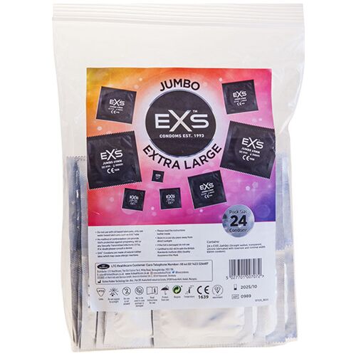 Preservativos Exs Jumbo Extra Large 24 unidades
