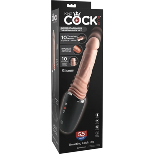 Consolador KING COCK PRO | Empuje, vibración y calor