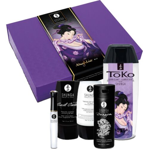 Kit erótico Shunga Naughtier - 5 productos sensoriales