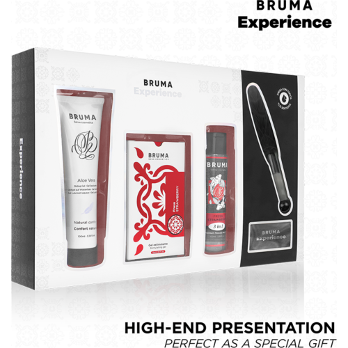 Kit de masaje BRUMA Tentación Dulce Fresa con gel estimulante