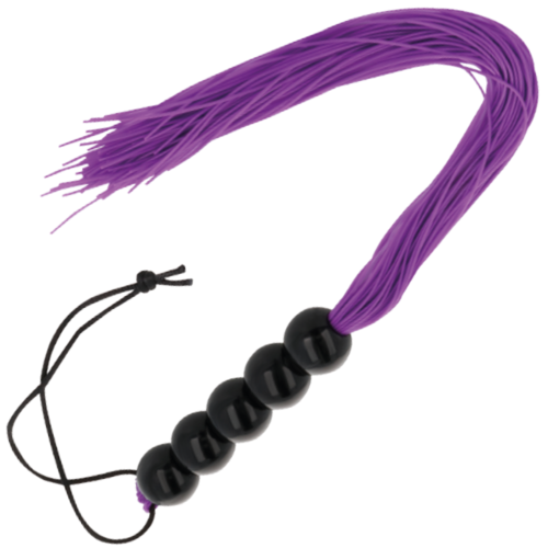 Látigo BDSM Darkness Sensations Lila con mango de agarre