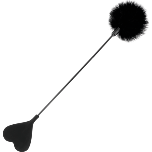 Látigo Darkness Fusta con Pluma Estimuladora de 40 cm