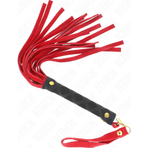 Látigo KINK Mini Piel de Ante Rojo 30 cm