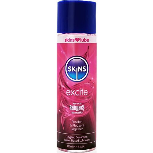 Lubricante base agua SKINS Excite 130 ml