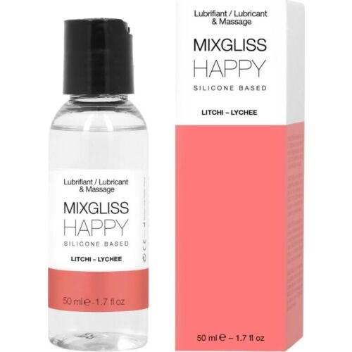 Lubricante Silicona Mixgliss Happy Litchi 50 ml - Suave y perfumado