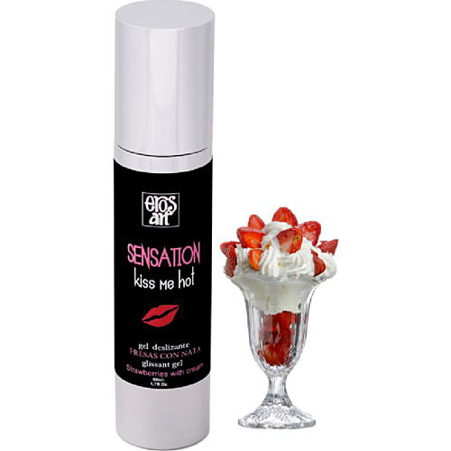 Lubricante EROS-ART Sensation con sabor a fresas y efecto calor