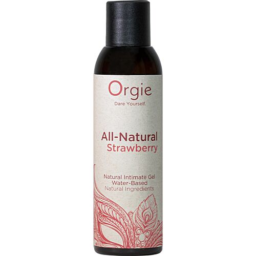 Lubricante Orgie All-Natural Strawberry 150 ml con sabor a fresa