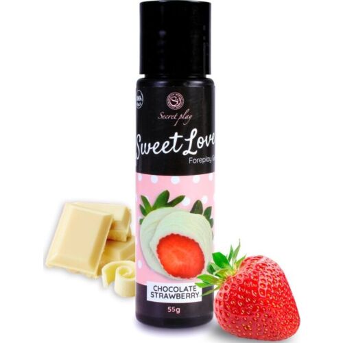 Lubricante SecretPlay Gel Sweet Love Fresa y Chocolate Blanco