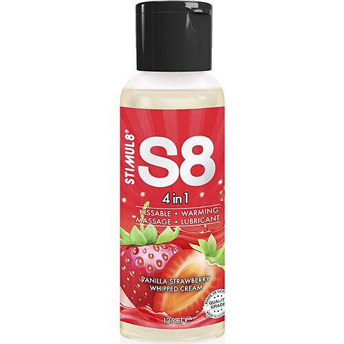 Lubricante STIMUL8 S8 4 en 1 con sabor a fresa