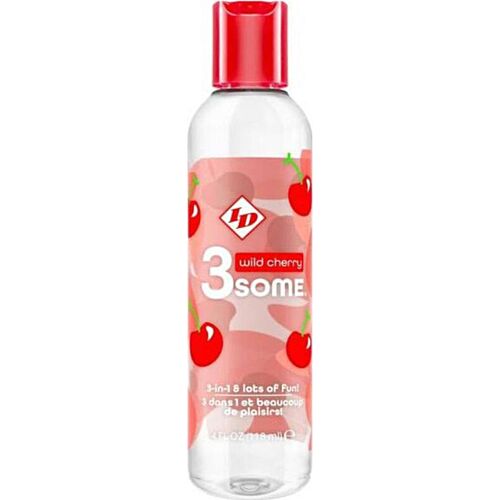 Lubricante ID 3SOME Cereza 4 FL OZ - Multiuso 3 en 1