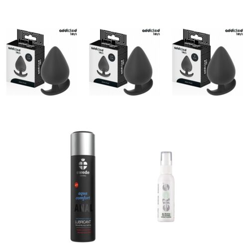 Kit de dilatación anal progresiva con tres plugs de silicona