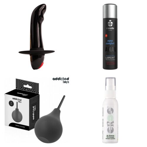 Kit de próstata para principiantes con vibrador de base ancha