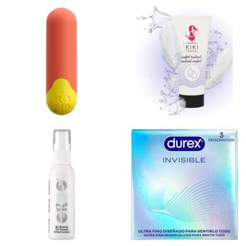 Kit de viaje discreto con bala vibradora y lubricante