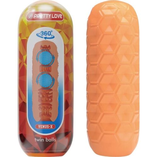 Masturbador masculino Pretty Love Twin Balls con bolas internas