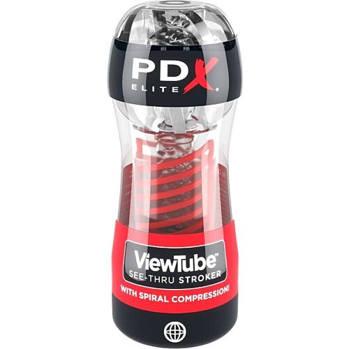 Masturbador PDX ELITE ViewTube 2 con compresión espiral