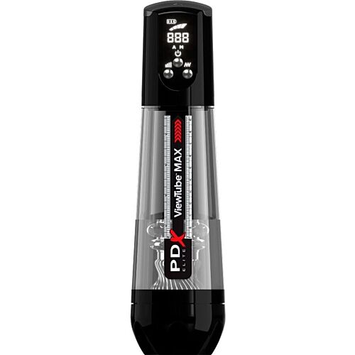 Masturbador automático PDX ELITE VIEWTUBE MAX VIEW con succión