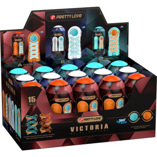Masturbador Pretty Love Victoria con espiral giratoria y bola de estimulación