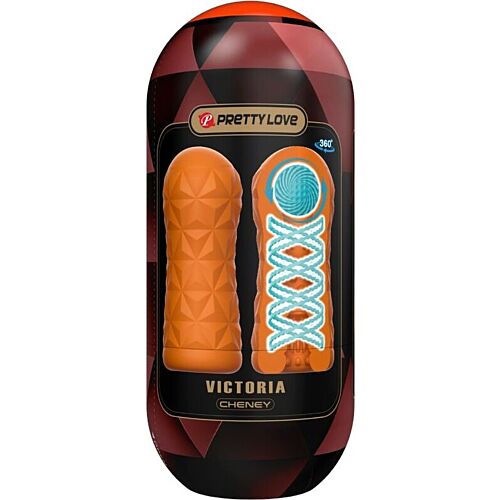Masturbador Pretty Love Victoria Cheney con espiral giratoria